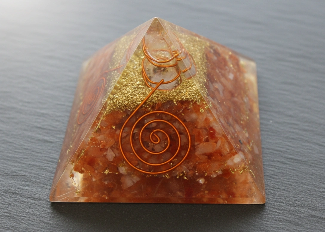 Orgone Carnelian Crystal Pyramid